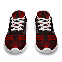 Society Islands Sport Sneakers - Polynesian Tattoo Red - Polynesian Pride