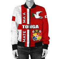 Tonga Rugby Women Bomber Jacket Mate Ma'a - Polynesian Pride