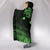 Hawaii Hibiscus Map Polynesian Ancient Green Turtle Hooded Blanket - Polynesian Pride