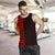 Hawaii Kakau Polynesian Hammerhead Shark Personalized Men's Tank Top - Red - Polynesian Pride