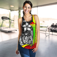 Polynesian Hawaii Women Racerback Tank Reggae - Turtle with Hook - Polynesian Pride