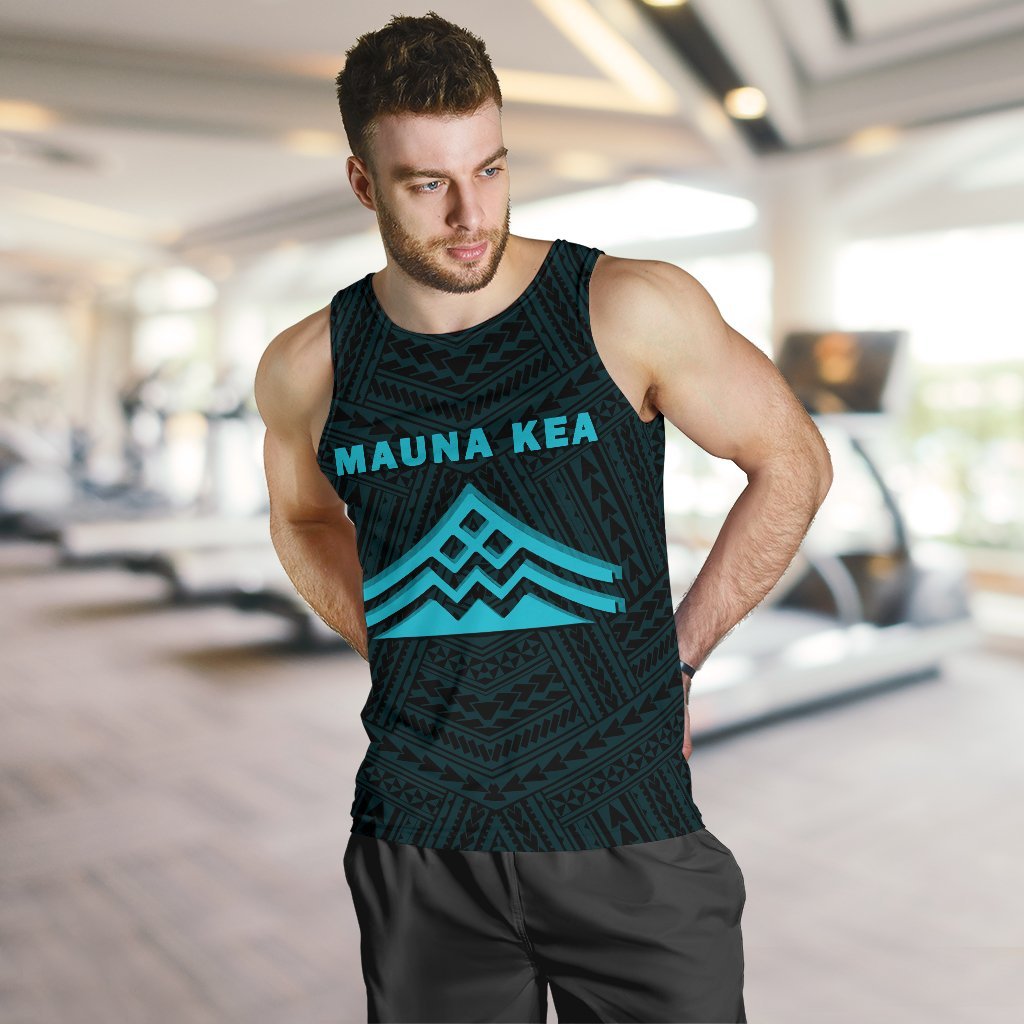 Hawaii Mauna Kea Polynesian Men's Tank Top Blue - Polynesian Pride