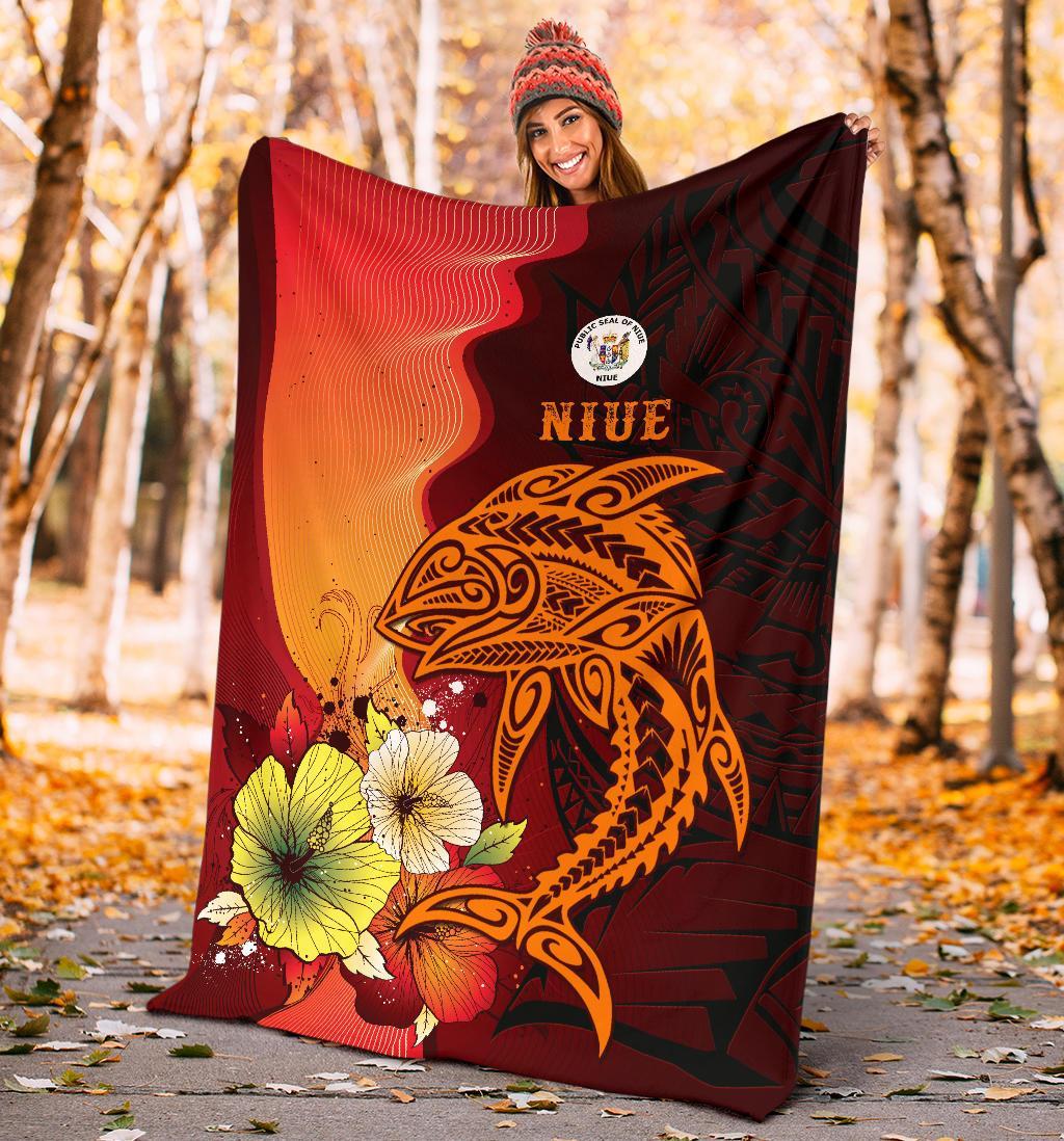 Niue Premium Blankets - Tribal Tuna Fish - Polynesian Pride