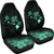 Hawaii Hibiscus Map Polynesian Ancient Turquoise Turtle Car Set Covers - Polynesian Pride