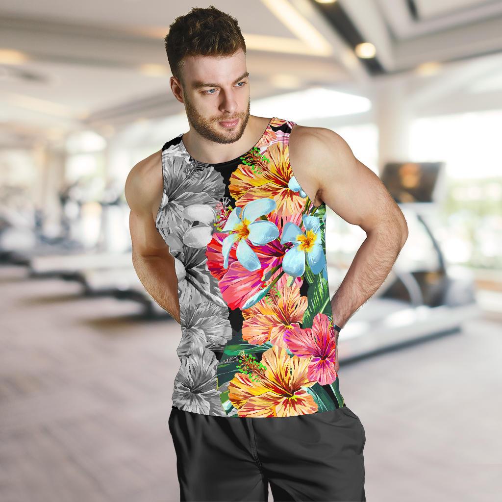Hawaii Forest Tropical Flower Men's Tank Top - Polynesian Pride