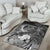 Pohnpei Area Rug - Humpback Whale with Tropical Flowers (White) - Polynesian Pride