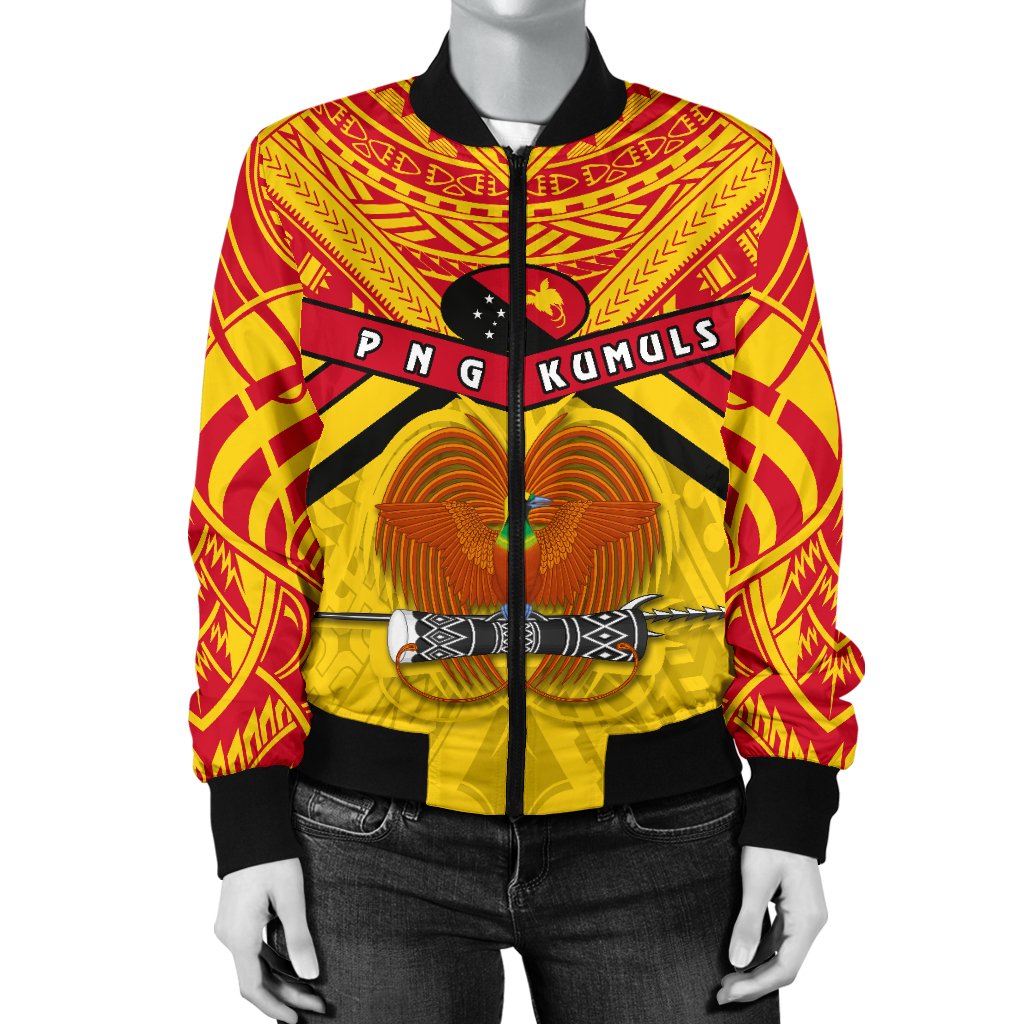Papua New Guinea Rugby Women Bomber Jacket PNG - The Kumuls - Polynesian Pride