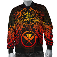 Polynesian Hawaii Bomber Jacket (Men) - Red Turtle Manta Ray - Polynesian Pride