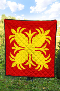 Hawaiian Premium Quilt Royal Pattern - Royal - A2 Style - Polynesian Pride