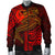 Pohnpei Men's Bomber Jacket - Red Shark Polynesian Tattoo - Polynesian Pride