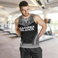Gambier Islands Men's Tank Top - Polynesian Chief Black Version - Polynesian Pride