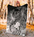 Pohnpei Custom Personalised Premium Blanket - Humpback Whale with Tropical Flowers (White) - Polynesian Pride