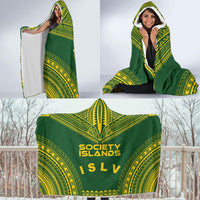 Society Islands Flag Polynesian Chief Hooded Blanket - Polynesian Pride