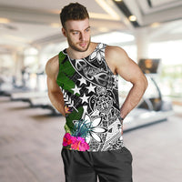 Kosrae Men Tank Top - Turtle Plumeria Banana Leaf - Polynesian Pride