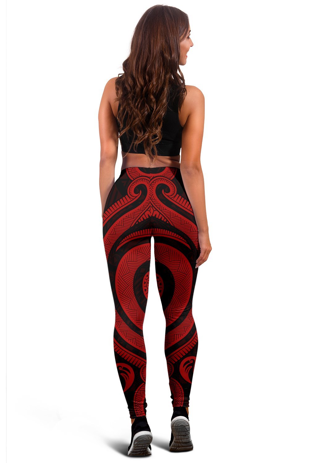 Vanuatu Women's Leggings - Red Tentacle Turtle - Polynesian Pride