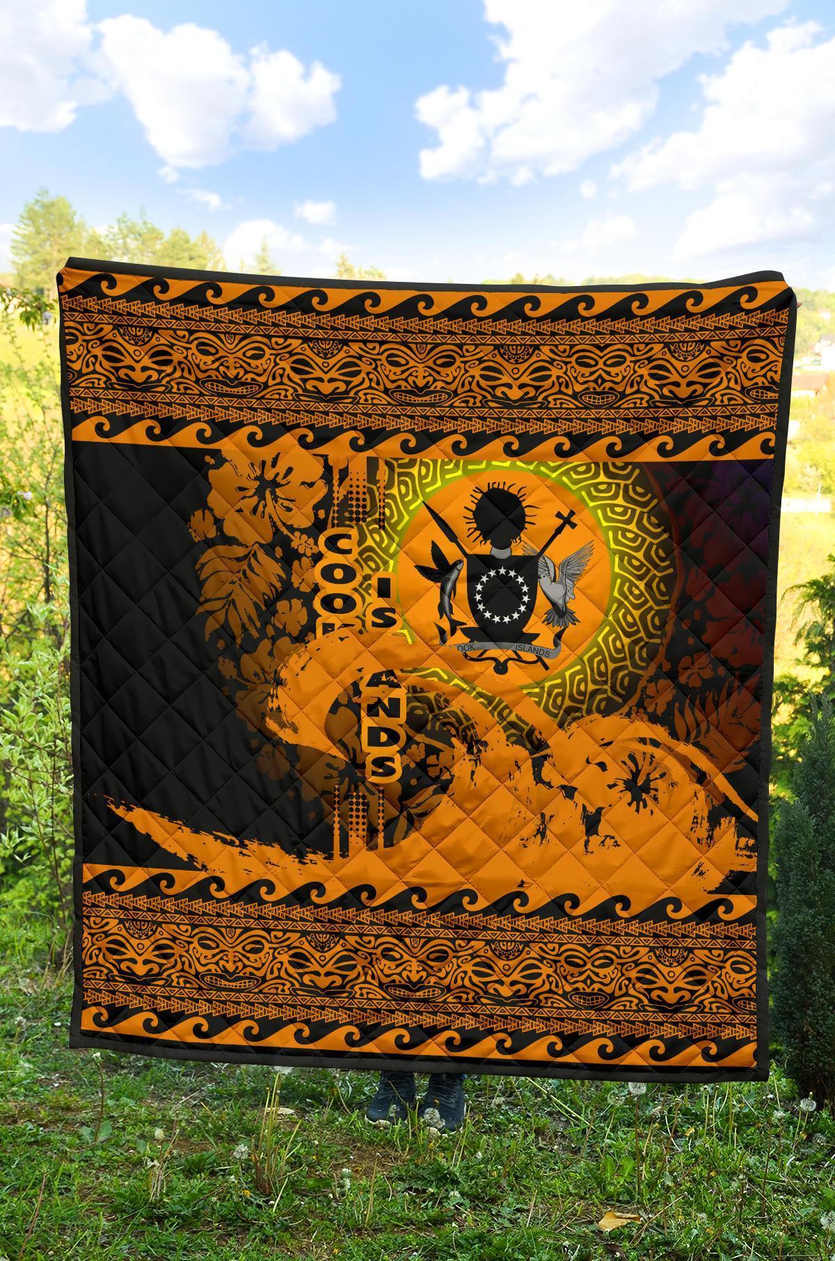 Cook Island Quilt Wave Gold Design - Polynesian Pride