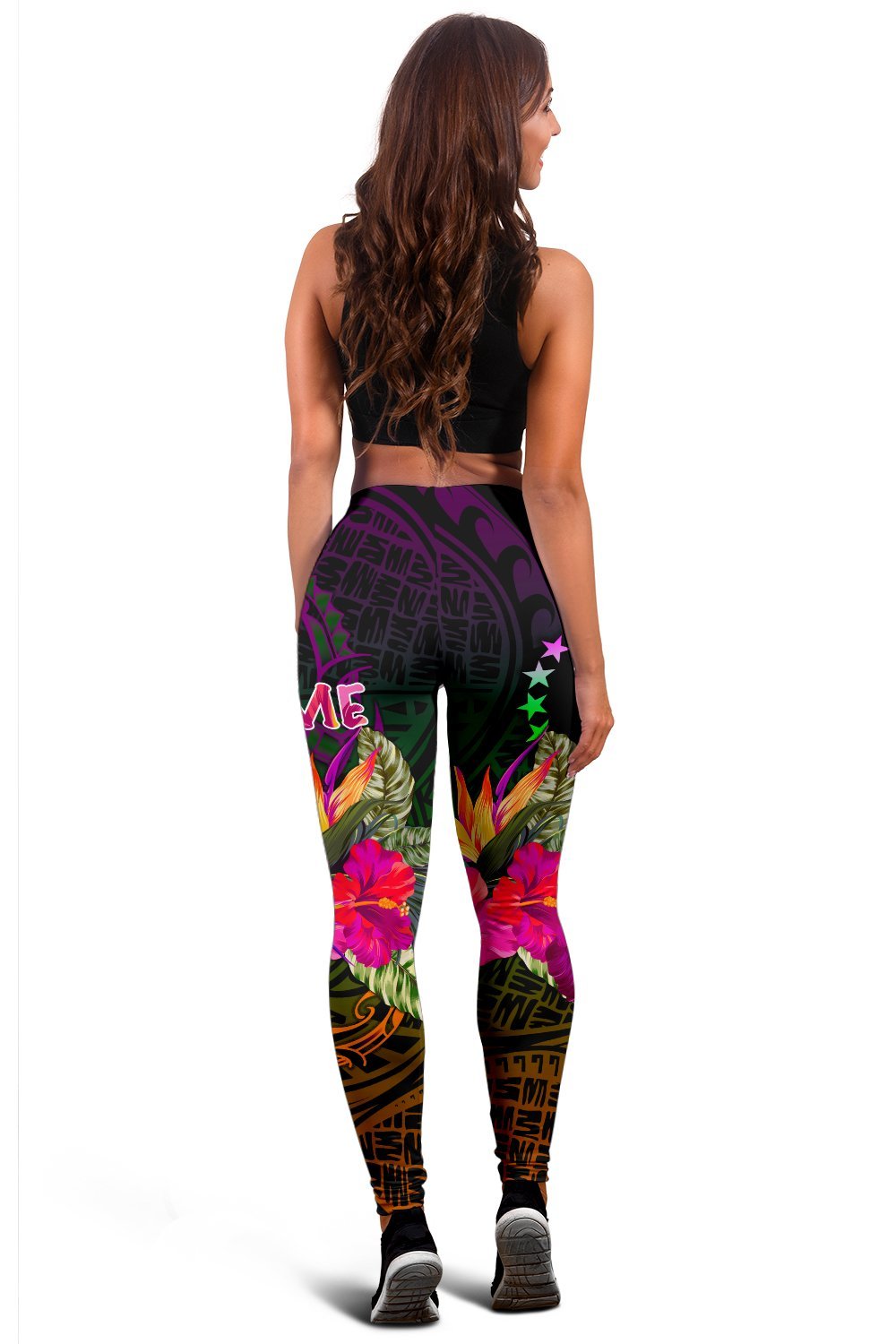 Cook Islands Personalised Polynesian Women's Leggings - Summer Hibiscus - Polynesian Pride