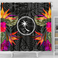 Chuuk Shower Curtain - Polynesian Hibiscus Pattern - Polynesian Pride