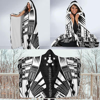 Austral Islands Hooded Blanket - Polynesian Tattoo Black - Polynesian Pride