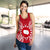 Cook Islands Polynesian Women Tank Top Map Red White - Polynesian Pride