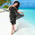 Wallis And Futuna Sarong - Turtle Hibiscus Pattern Black - Polynesian Pride