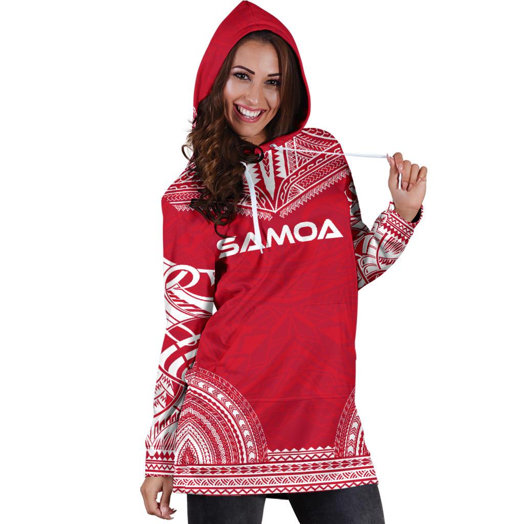 Samoa Women's Hoodie Dress - Polynesian Flag Chief - Polynesian Pride