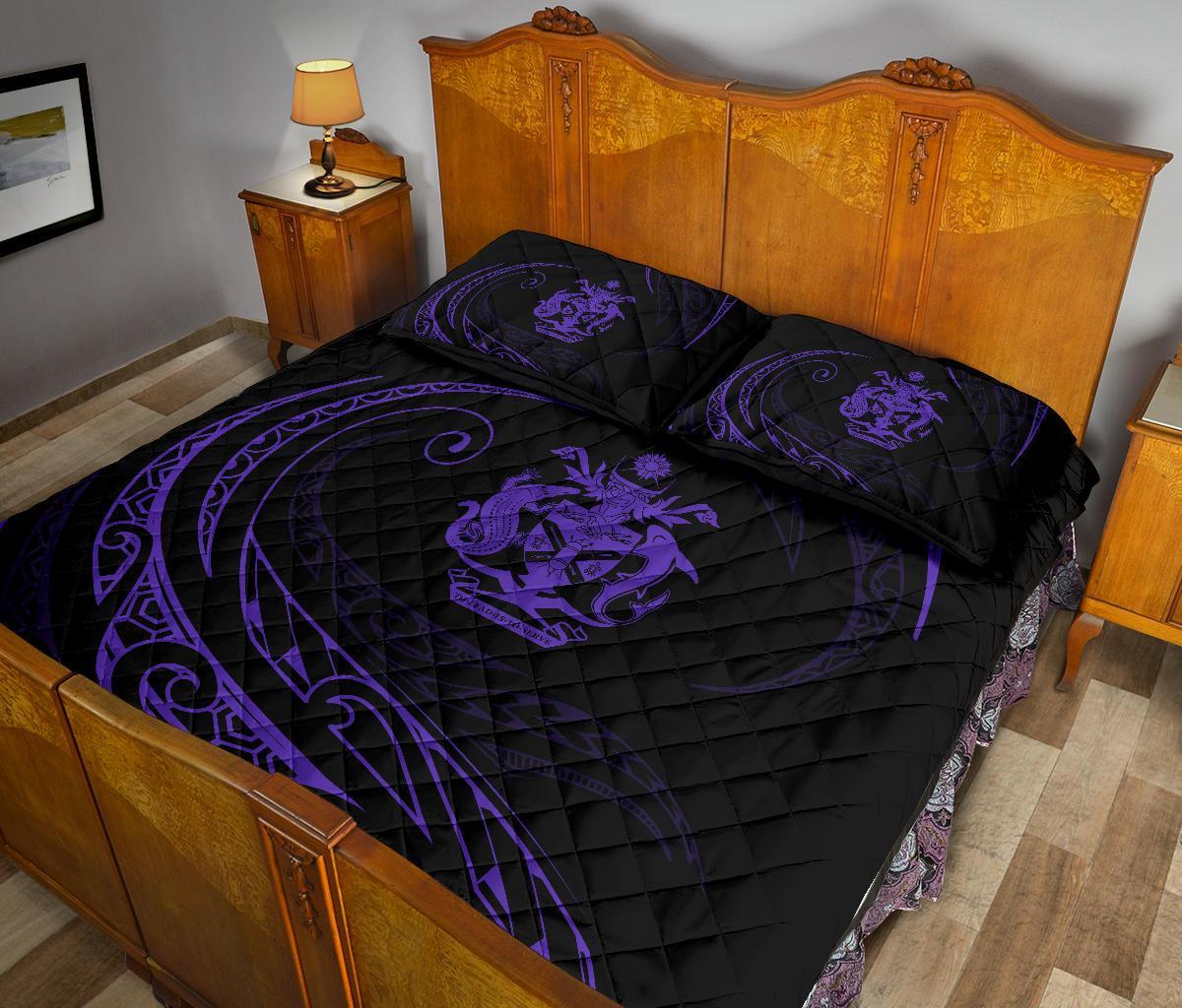 Solomon Quilt Bed Set - Purple - Frida Style - Polynesian Pride