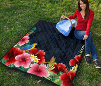 Forest Hibiscus Premium Quilt - Polynesian Pride