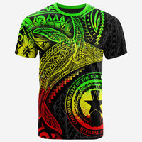 Northern Mariana Islands T Shirt Humpback Whale & Coat of Arms Reggae Unisex Reggae - Polynesian Pride