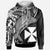 Wallis and Futuna Hoodie Humpback Whale & Coat of Arms White Unisex White - Polynesian Pride