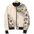 Tonga Men's Bomber Jacket - The Beige Hibiscus - Polynesian Pride