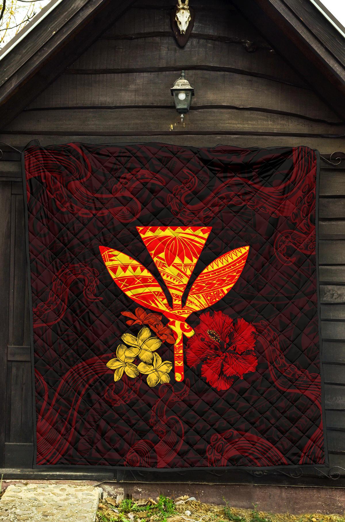 Polynesian Kanaka Maoli Flower Quilt - Polynesian Pride