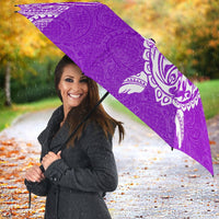Tonga Umbrella Turtle Mermaid Polynesian Pattern White Violet - Polynesian Pride