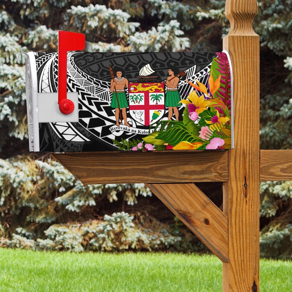 Fiji Mailbox Cover - Custom Personalised Tropical Flowers Style - Polynesian Pride