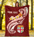 Fiji Custom Personalised Premium Blanket - Fiji Seal Polynesian Patterns Plumeria (Red) - Polynesian Pride