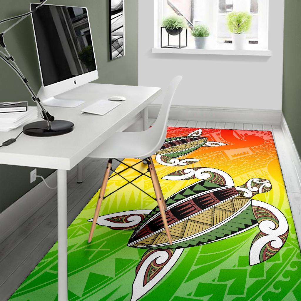 Hawaii Turtle Kanaka Maoli Rug - Polynesian Pride