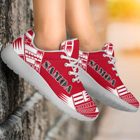 Samoa Sport Sneakers - Polynesian Tattoo Flag - Polynesian Pride