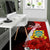 Tuvalu Polynesian Area Rug - Coat Of Arm With Hibiscus - Polynesian Pride