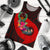 Pohnpei Men's Tank Top - Polynesian Hook And Hibiscus (Red) - Polynesian Pride