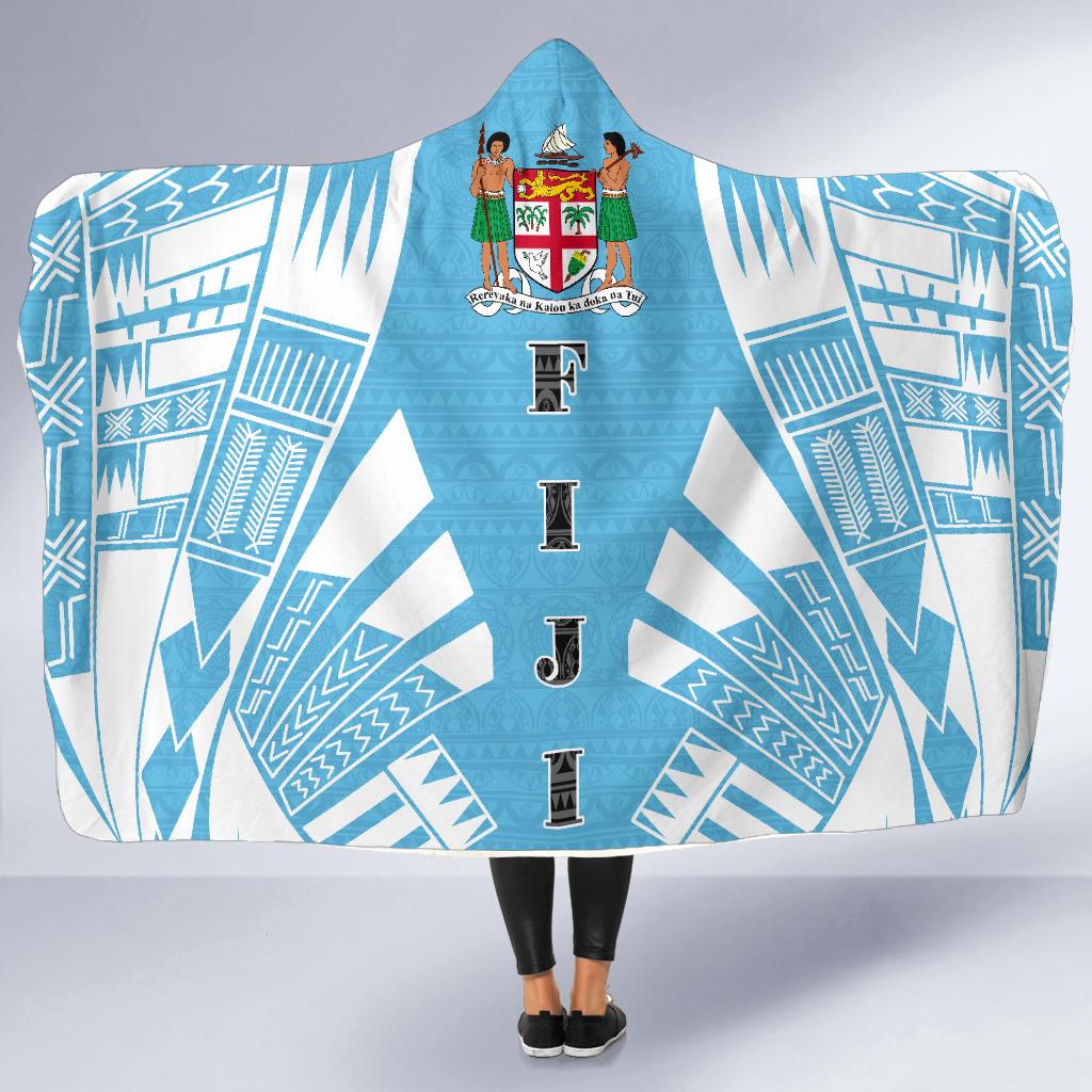 Fiji Hooded Blanket - Polynesian Tattoo Flag - Polynesian Pride