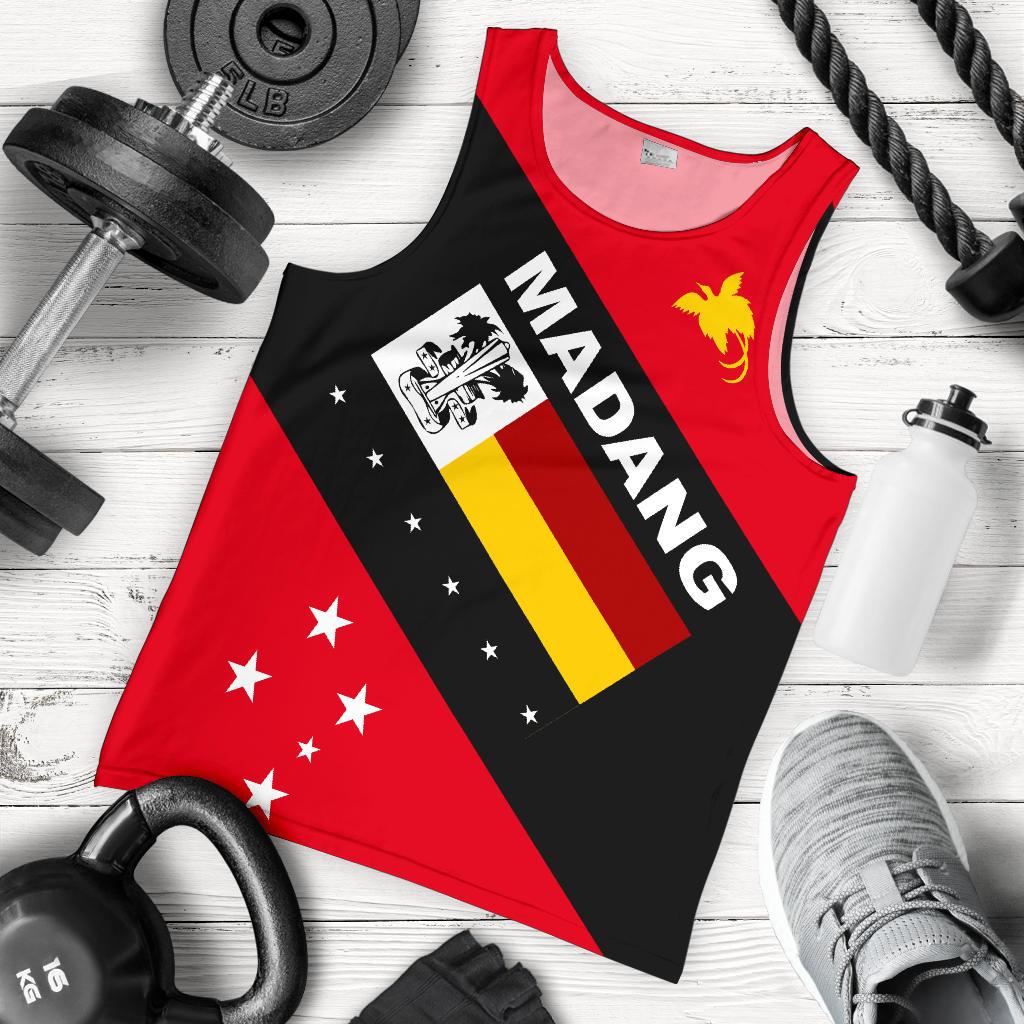 Papua New Guinea Men's Tank Top - Madang Province Red - Polynesian Pride