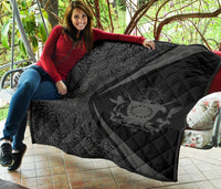 Cook Islands Coat Of Arms Polynesian Premium Quilt - Circle Style - 09 - Polynesian Pride