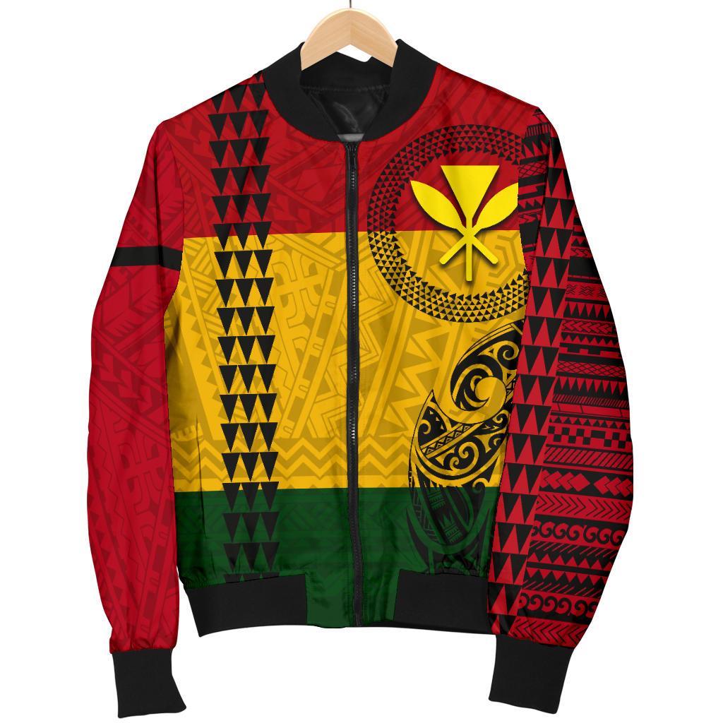 Hawaii Kanaka Flag Polynesian Women's Bomber Jacket - Polynesian Pride