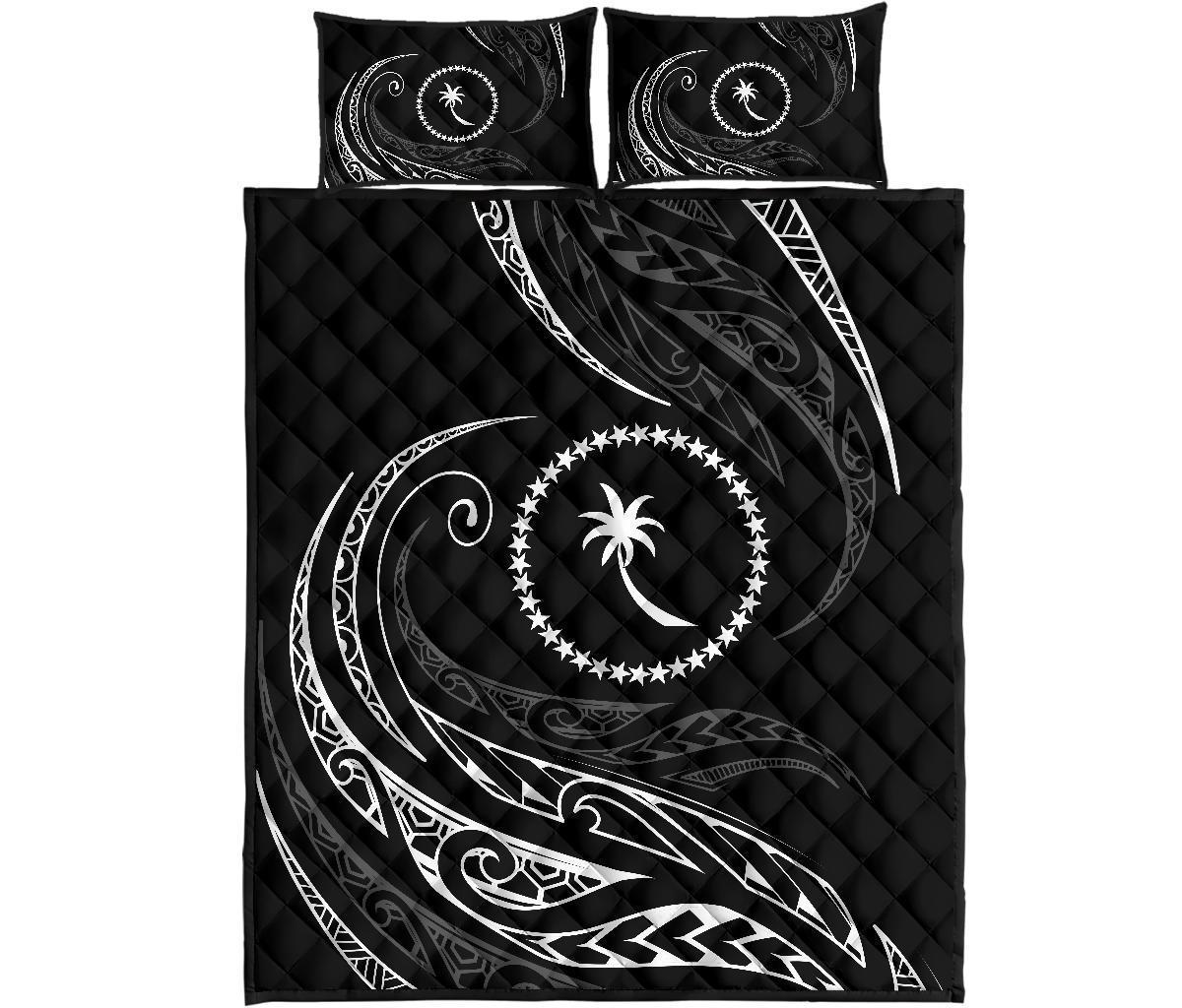 Chuuk Islands Quilt Bed Set - White - Frida Style White - Polynesian Pride
