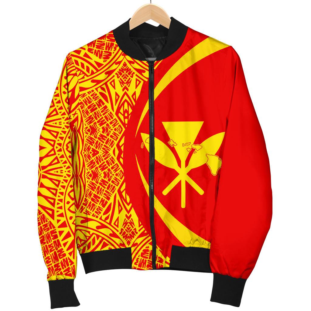 Kanaka Mauna Kea Polynesian Men's Bomber Jacket - Circle Style - Polynesian Pride