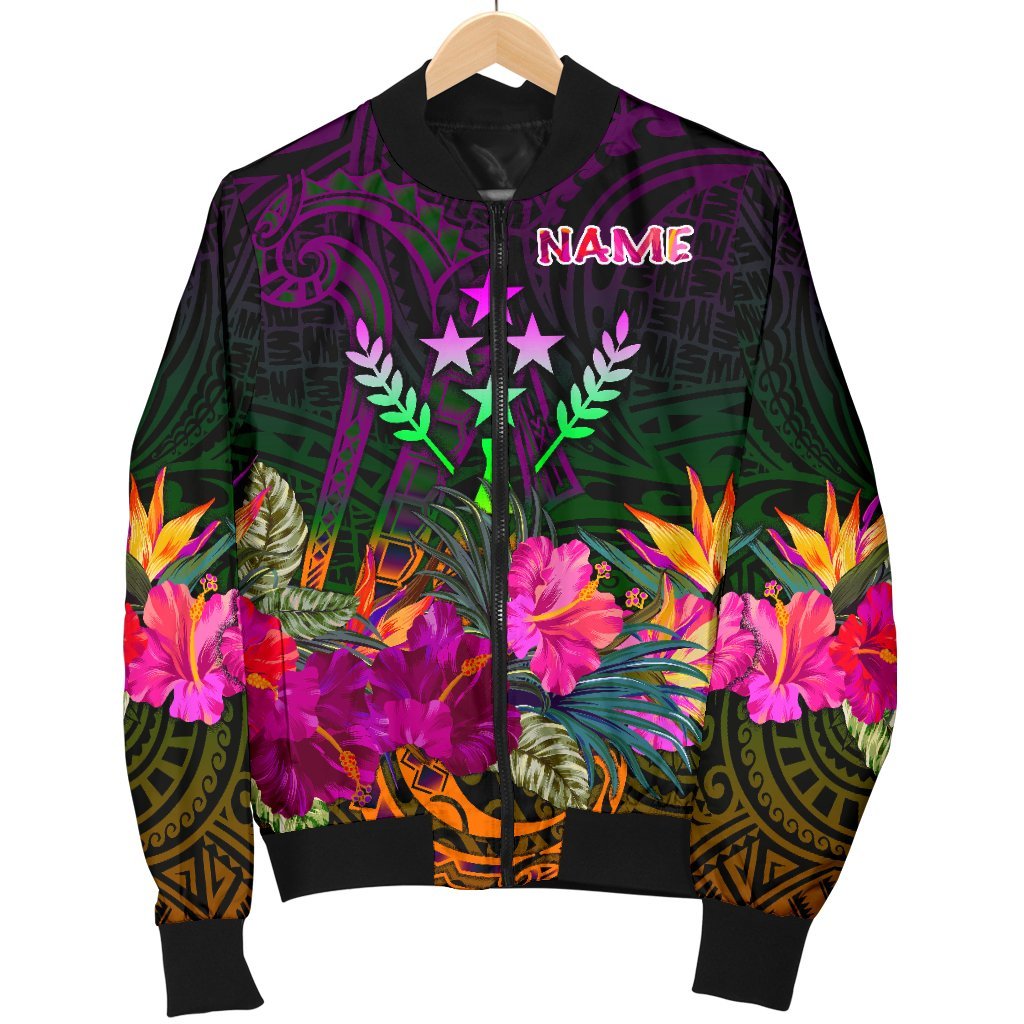 Kosrae Personalised Men's Bomber Jacket - Summer Hibiscus - Polynesian Pride