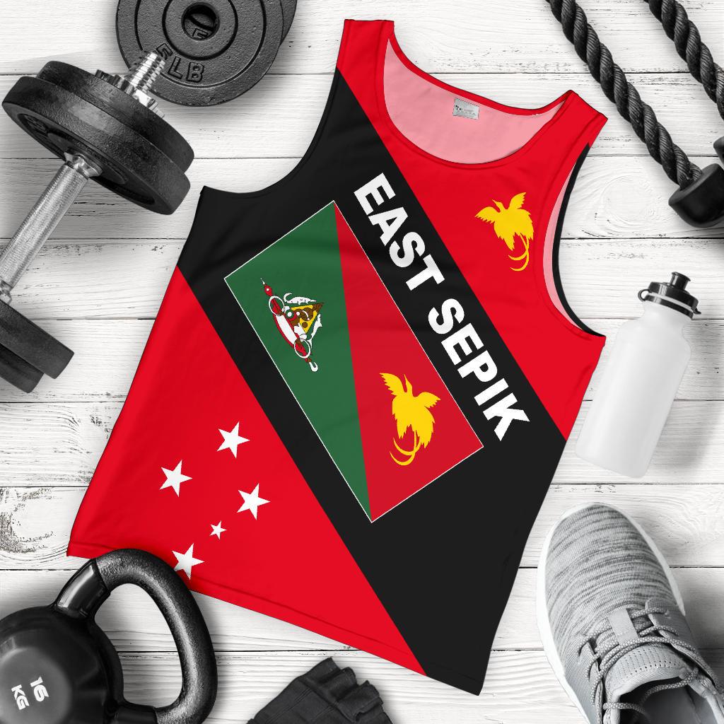 Papua New Guinea Men's Tank Top - East Sepik Province Red - Polynesian Pride