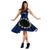 Cook Island Midi Dress - Seal With Polynesian Tattoo Style ( Blue) - Polynesian Pride