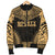 Society Islands Polynesian Chief Men's Bomber Jacket - Gold Version - Polynesian Pride