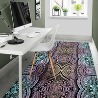 Polynesian Purple And Teal Area Rug - Polynesian Pride